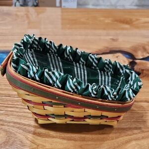 Longaberger handwoven small Sleigh basket